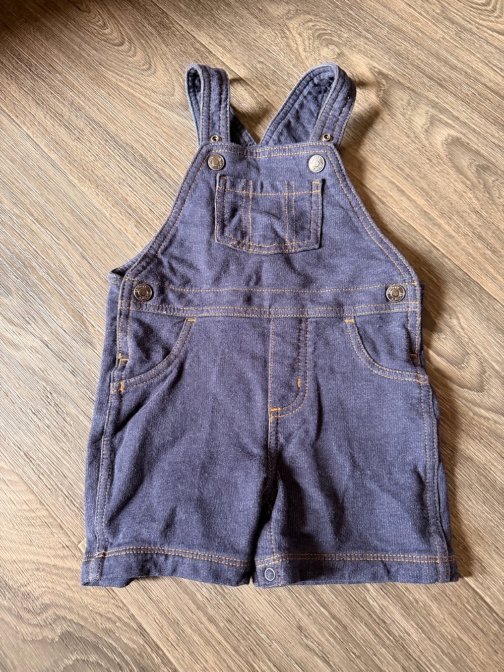 Carter's Navy Blue Short Denim Overalls